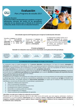 Evaluación Formativa en Preescolar 2017 | PDF | Educación de la primera ...