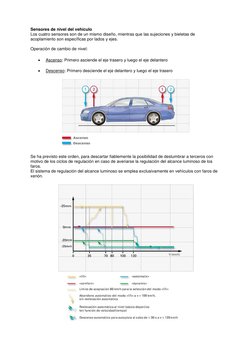 Sensores de nivel del vehículo 
Los cuatro sensores son de un mismo diseño, mientras que las sujeciones y bieletas de 
acopla