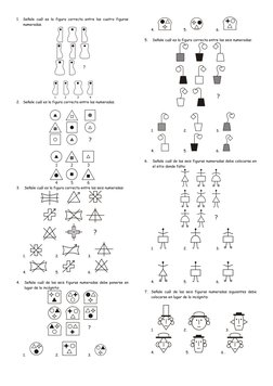 1. Señale cuál es la figura correcta entre las cuatro figuras 
numeradas. 
 
 
 
2. Señale cuál es la figura correcta entre l