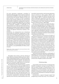 26
Rev Logop Fon Audiol 2007, Vol. 27, No. 4, 173-186
IMPLEMENTING TEACCH EDUCATIONAL INTERVENTION PRINCIPLES AND COMMUNICATI