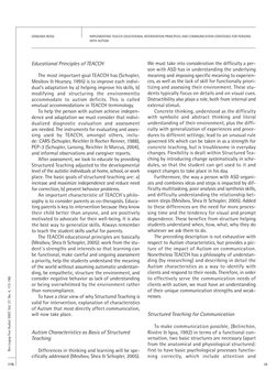 28
Rev Logop Fon Audiol 2007, Vol. 27, No. 4, 173-186
IMPLEMENTING TEACCH EDUCATIONAL INTERVENTION PRINCIPLES AND COMMUNICATI