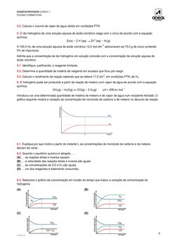 DOSSIÊ DO PROFESSOR   QUÍMICA 11 
FICHAS FORMATIVAS 
 
 
 
© Areal Editores 
 
 
2 
4.2. Calcule o volume de vapor de água ob