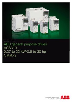 ABB general purpose drives
ACS310 
0.37 to 22 kW/0.5 to 30 hp
Catalog
Low voltage AC drives
