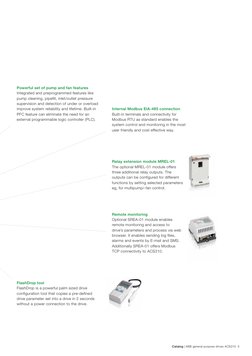 Catalog | ABB general purpose drives ACS310  5
Powerful set of pump and fan features
Integrated and preprogrammed features li