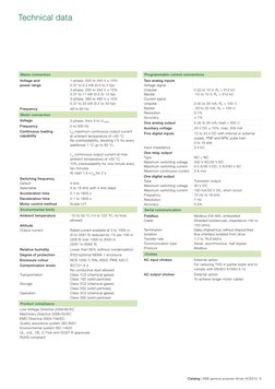 Catalog | ABB general purpose drives ACS310  9
Technical data
Mains connection
Voltage and 
power range
1-phase, 200 to 240 V