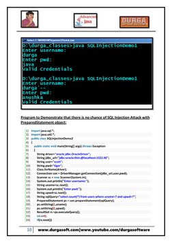 10 
www.durgasoft.com|www.youtube.com/dur