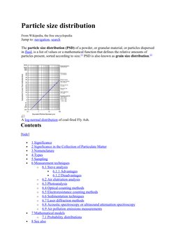 Particle Size Distribution Measurement | PDF | Particle Size ...