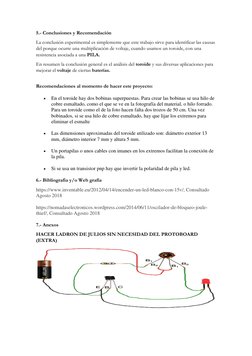 5.- Conclusiones y Recomendación 
La conclusión experimental es simplemente que este trabajo sirve para identificar las causa