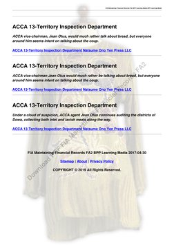 FIA Maintaining Financial Records FA2 BPP Learning Media BPP Learning Media
ACCA 13-Territory Inspection Department
ACCA vice