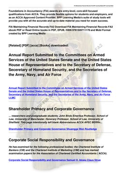 FIA Maintaining Financial Records FA2 BPP Learning Media BPP Learning Media
Foundations in Accountancy (FIA) awards are entry