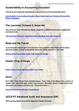 FIA Maintaining Financial Records FA2 BPP Learning Media BPP Learning Media
Sustainability in Accounting Education
This book