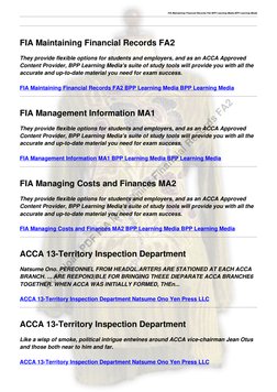 FIA Maintaining Financial Records FA2 BPP Learning Media BPP Learning Media (http://sckvdwaaqbaj.yoof.pw)
FIA Maintaining Fin