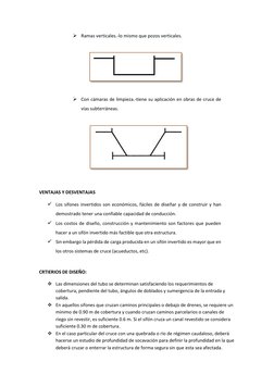  Ramas verticales.-lo mismo que pozos verticales. 
 
 
 
 
 Con cámaras de limpieza.-tiene su aplicación en obras de cruce