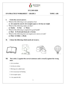 1 
 
 
                                                                 
 
EV2 2019-2020 
EVS PRACTICE WORKSHEET    GRADE:1