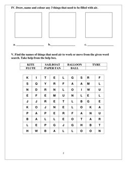 2 
 
IV. Draw, name and colour any 3 things that need to be filled with air.  
 
 
 
 
 
 
 
 
 
 
   a. ___________________