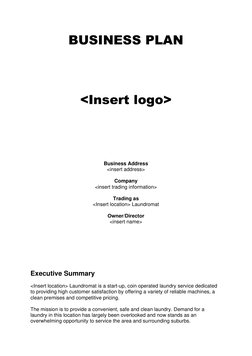 BUSINESS PLAN 
 
 
 
<Insert logo> 
 
 
 
 
 
 
 
 
 
Business Address 
<insert address> 
 
Company 
<insert trading informat
