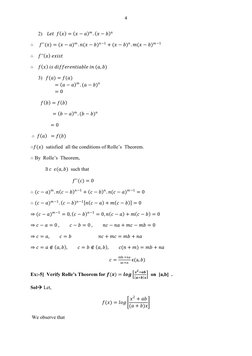 4 
 
2)  𝐿𝑒𝑡  𝑓 𝑥 =  𝑥−𝑎 𝑚.  𝑥−𝑏 𝑛 
∴    𝑓ʹ ̍ 𝑥 =  𝑥−𝑎 𝑚. 𝑛 𝑥−𝑏 𝑛−1 +  𝑥−𝑏 𝑛. 𝑚 𝑥−𝑏 𝑚−1 
∴   𝑓 ̍ʹ