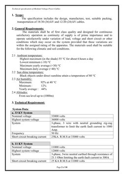 Medium Voltage Cable Specs for Iraq | PDF | Insulator (Electricity ...