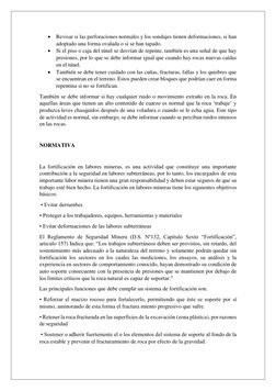  Revisar si las perforaciones normales y los sondajes tienen deformaciones, si han 
adoptado una forma ovalada o si se han t