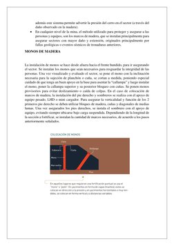 además este sistema permite advertir la presión del cerro en el sector (a través del 
daño observado en la madera). 
 En cua