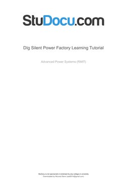 DIgSILENT Power Factory Tutorial Guide | PDF | Electric Power System ...