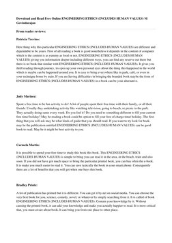 Engineering Ethics and Human Values | PDF | Value (Ethics) | Books
