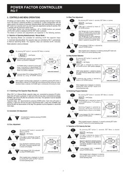 RG-T Power Factor Controller Manual | PDF | Ac Power | Capacitor