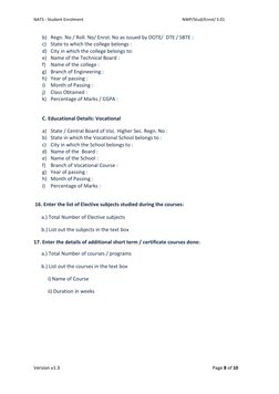 NATS - Student Enrolment                                                                                             NWP/Stud