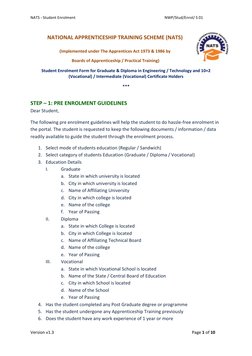 NATS - Student Enrolment                                                                                             NWP/Stud