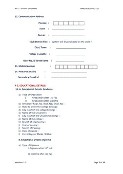 NATS - Student Enrolment                                                                                             NWP/Stud