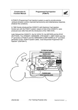 Programmed Fuel Injection System Honda PGM-FI Fuel Injection Overview | PDF | Fuel Injection | Throttle