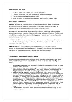 Characteristics of good notes : 
1. Short and Compact: Good notes must be short and compact. 
2. Complete Information: They m