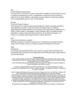 JIN 
Lectura del pensamiento ajeno. 
Con esta técnica se da tono a la mente, aceptando la realidad y la intuición para conoce