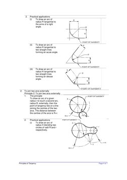 Tangency Principles in Technical Drawing | PDF | Tangent | Radius