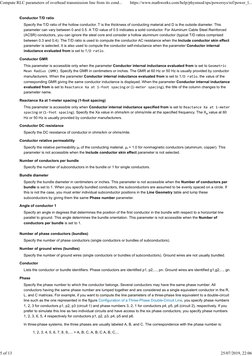 •Conductor T/D ratio
Specify the T/D ratio of the hollow conductor. T is the thickness of conducting material and D is the ou