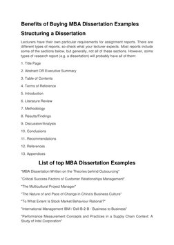 Top 100 MBA Dissertation Examples | PDF | Strategic Management ...
