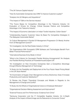Top 100 MBA Dissertation Examples | PDF | Strategic Management ...