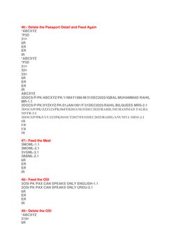 Sabre Commands Quick Reference Guide | PDF | Aviation | Transport Companies