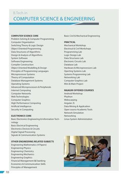 10
COMPUTER SCIENCE & ENGINEERING
B.Tech in
COMPUTER SCIENCE CORE
Problem Solving & Computer Programming
Computer Organizatio