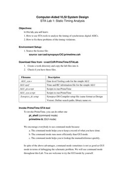 Static Timing Analysis Lab with PrimeTime | PDF | Software Engineering ...
