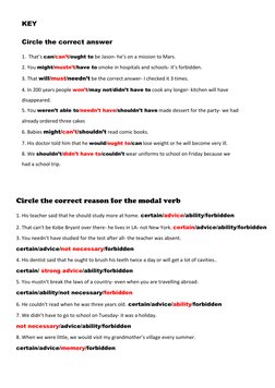 KEY 
 
Circle the correct answe