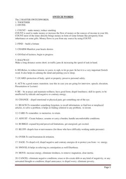 Switchwords List.pdf Essential Switch Words Guide | PDF