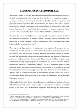 7 
 
RECOGNITION OF CUSTOMARY LAW 
"For instance, unless we are in a position to provide employment and purchasing power for