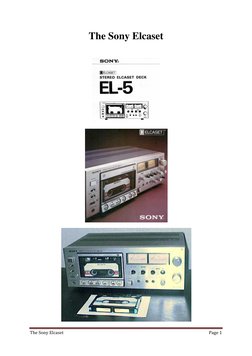 Sony Elcaset: A High-Quality Audio Format | PDF | Compact Cassette