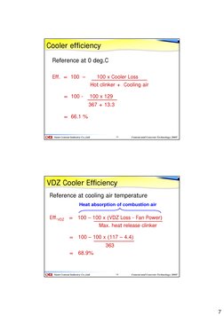 7
Siam Cement Industry Co.,Ltd.
Cement and Concrete Technology 2005’
13
13
Cooler efficiency
Reference at 0 deg.C
Eff.  =  10