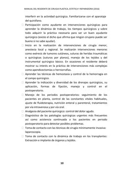 MANUAL DEL RESIDENTE DE CIRUGIA PLASTICA, ESTETICA Y REPARADORA (2016) 
10 
 
 
 
 
interferir en la actividad quirúrgica. Fa
