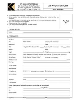 PT KOKOH INTI AREBAMA
Gd. Cowell Tower / Graha Atrium Lt.2
Jl. Senen Raya No.135 Jakarta 10410
Tlp. (021) 350 6227, Fax (021)