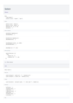 Knex.js Query Builder Cheatsheet | PDF | Postgre Sql | Microsoft Sql Server