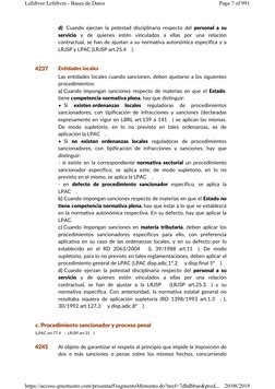 c. Procedimiento sancionador y proceso penal 
d)  Cuando ejerzan la potestad disciplinaria respecto del personal a su 
servic