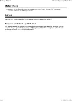 Ametherm - Inrush Current Limiters (http://www.ametherm.com/Inrush_Current/) NTC Thermistors -
Application Notes and Inrush E